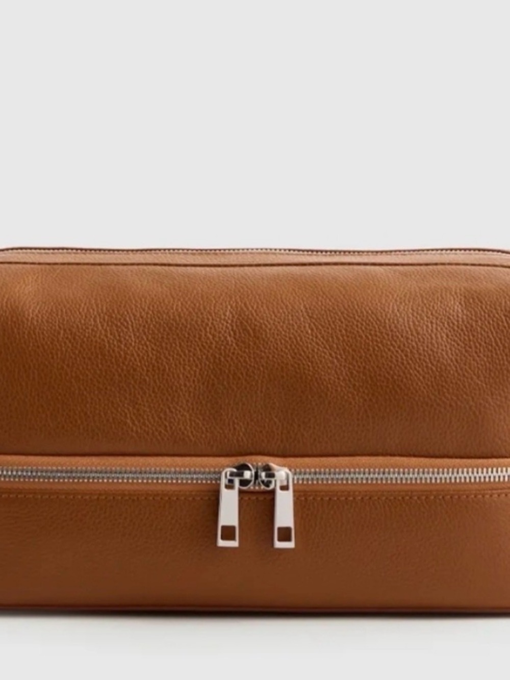 Quince Italian Leather Dual Compartment Toiletry Bag NEW!